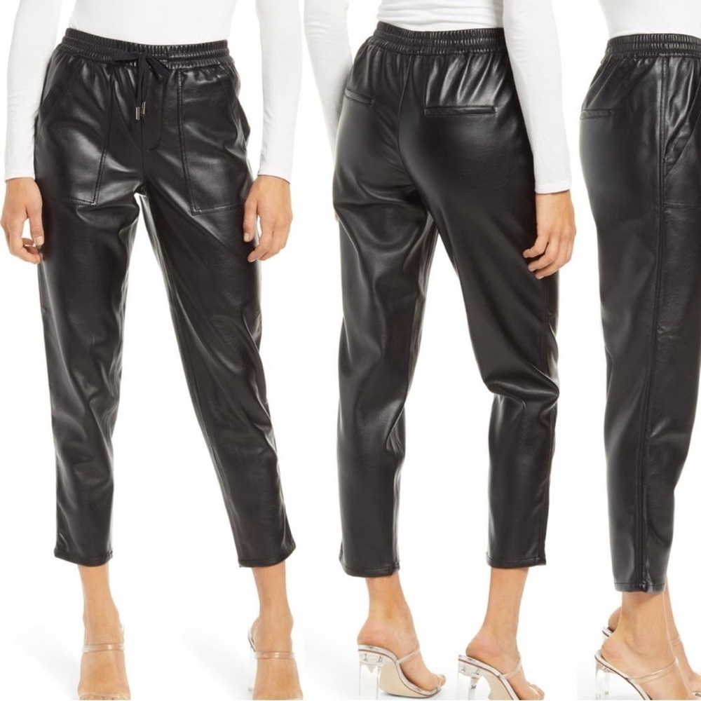 Blank NYC Faux Leather Jogger Pants